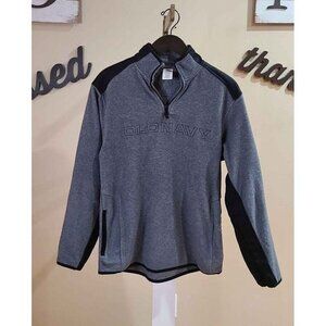 Old Navy Gray/Black 1/4 Zip Pullover Sweatshirt Size 16